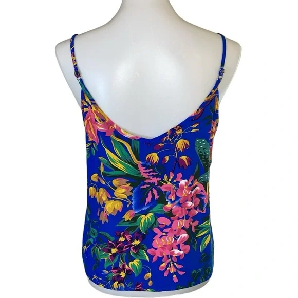 Cynthia Rowley Blue Tropical Floral Tank Top Size Small NWT - Picture 6 of 17